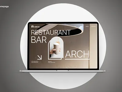 Arch Bar - Website Redesign Concept bar branding cafe cocktail design food landing page logo meal responsive restaurant ui ux webdesign website