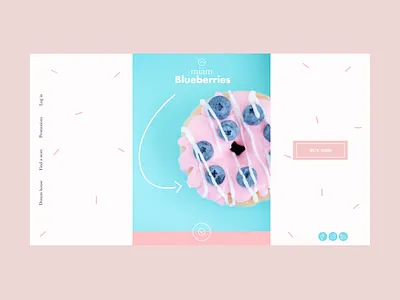 Donuts 2 baskerville colors fruits futura landing shop ui ux vector web design