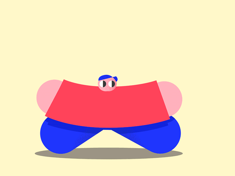 another walking character 2d after effect aniamtion character fun gif guy illustration loop shape layers walkcycle