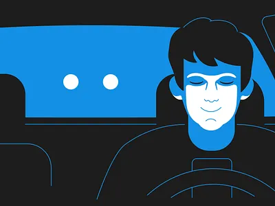 Distracted Driving blog blue car distracted driving illustration jordan hetzer mobile root