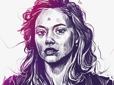 Marijn album art cover female girl girl illustration illustration portrait sexy woman