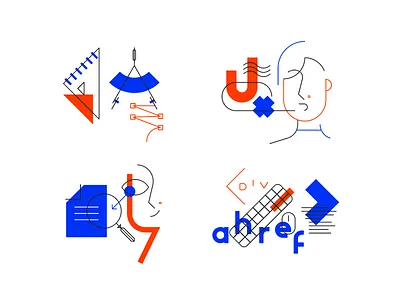 EX Icons 01 design geometric icon illustration illustrator line pattern vector web design