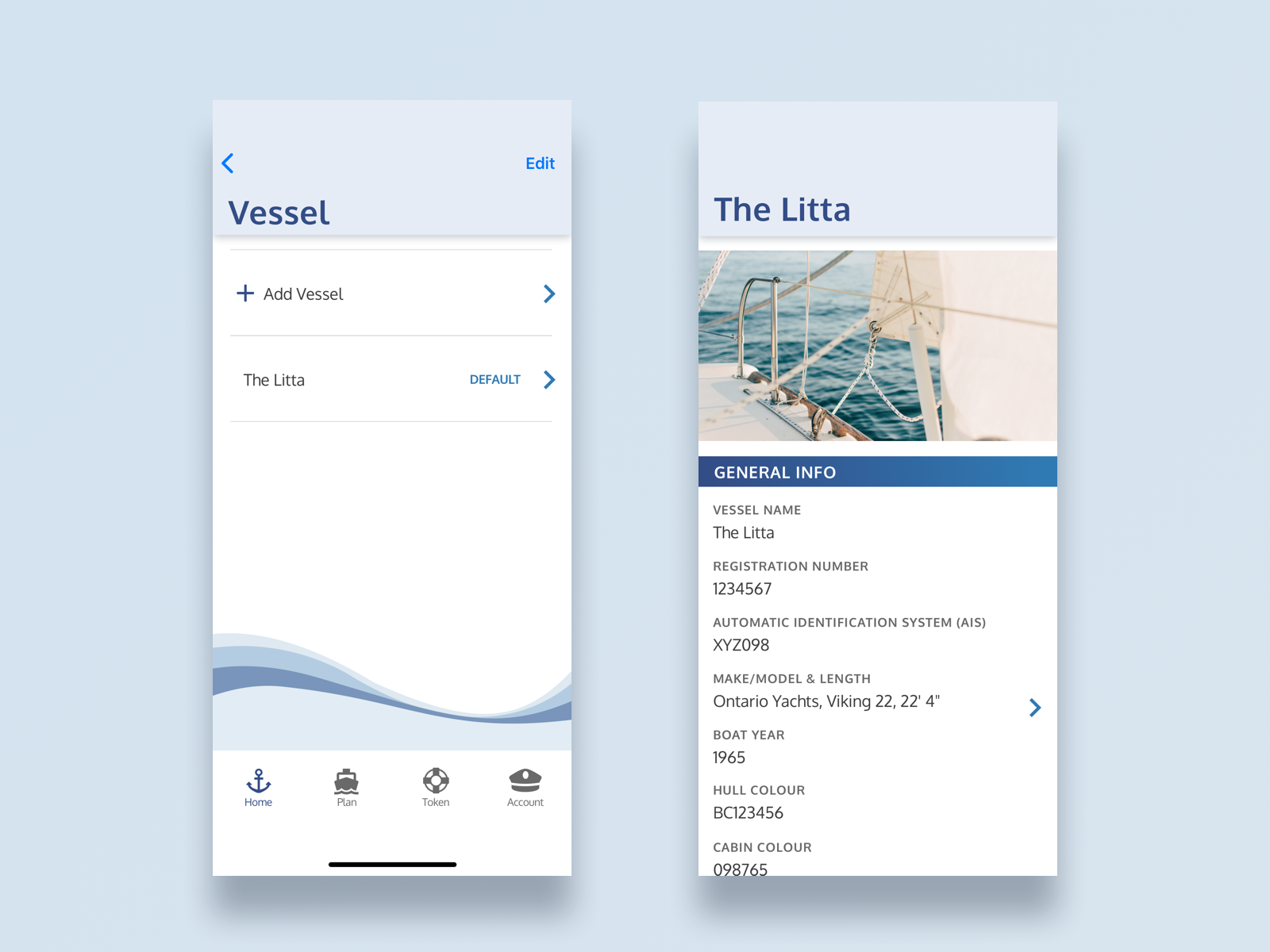 Example of Vessel Information