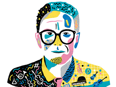 Trevor Horn album cover antoine corbineau colour digital folioart graphic illustration music pattern portrait