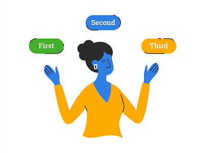 Skills Illustrations - Order count diversity flat happy illustrator order woman woman illustration
