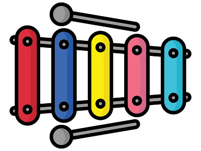 Xylophone icon illustration xylophone