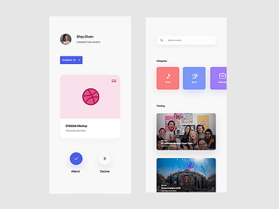 Events Exploration event app event ui events festival music event visual app