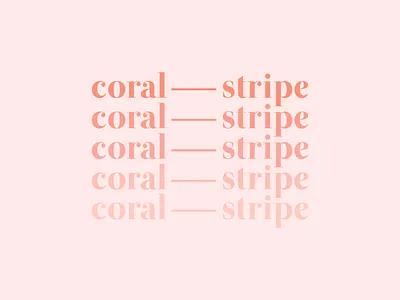 New brand + brand colors ombrè branding coral creative illustration logo ombre studio type website
