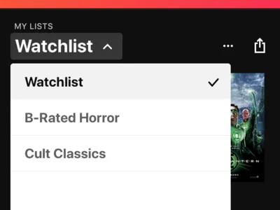 Movieapp List app mobile movie movie app movies playlists