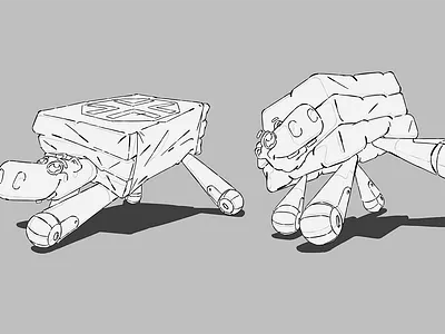 Character concept animation animation 3d character cinema design illustration photoshop styleframe