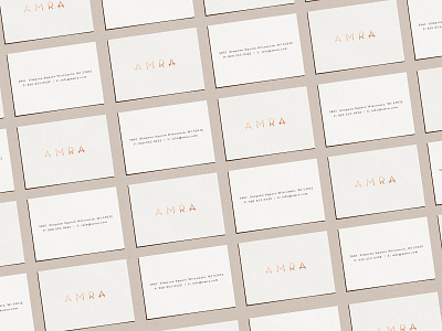 Amra Business Cards brand and identity branding business cards collateral collateral design design logo mark print