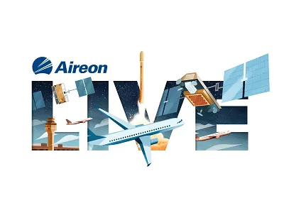 LIVE! airport clouds collage jet live plane procreate satellite space space x spacex texture