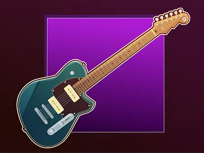 Reverend Charger affinitydesigner cartoon guitar illustraion illustration vector art