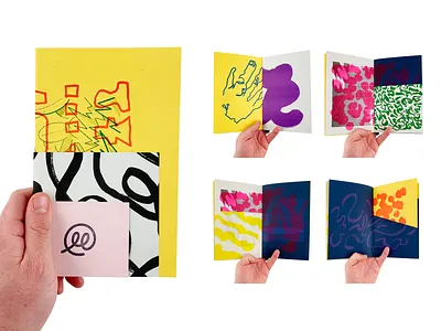 Scraps Zine 03 abstract art illustration print risograph stamp zine