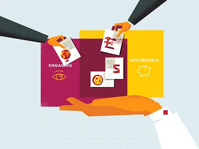 Service idea characters education explainer video illustration