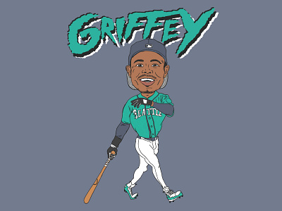 Griffey 90s adobe photoshop sketch griffey illustrator ken griffey jr mariners photoshop seattle mariners