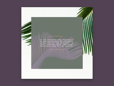 GracePointe Church / / Palm Sunday church branding church graphic design instagram minimal palm palm leaf palm leaves palm sunday social media