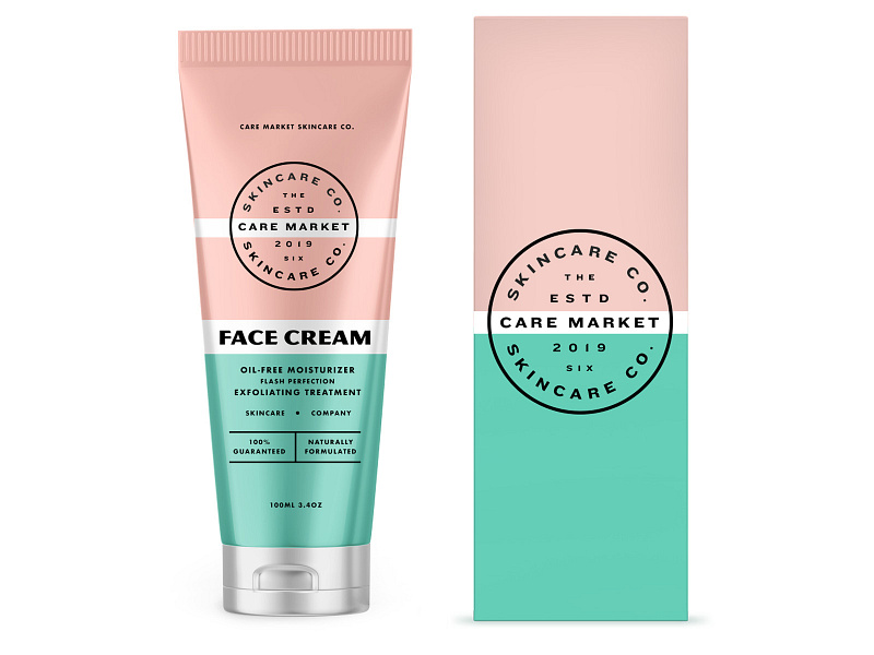 Care Market pt1.3 bottle branding container cosmetic cream design identity label line logo packaging serum skincare start up wellness