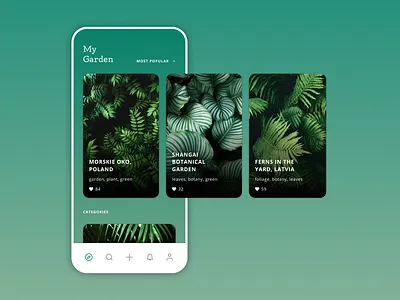 My Garden garden green green app interface interface design mobile plant ui user inteface