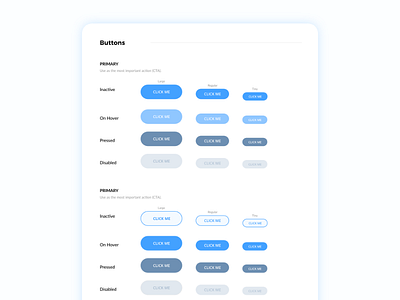 Sky Blue Buttons UI by Brigita on Dribbble