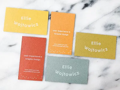 Personal Letterpressed Business Cards business card design letterpress printing relief print type typography