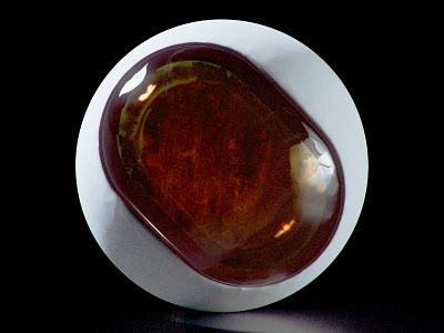 36 '19: O 36days o 36daysoftype 3d b3d ball glow luxcore sphere typography