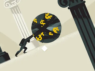 Boulder Idea 01 animation characters education explainer video illustration money