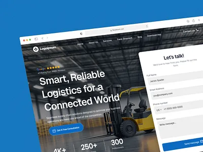 Roadtrack Logistics Company Website company website design design exploration landing page logistics company product design reference startup website trending ui uiux web design website