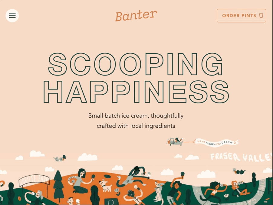 Banter Web Design graphic design happy illustration joy procreate web web design website