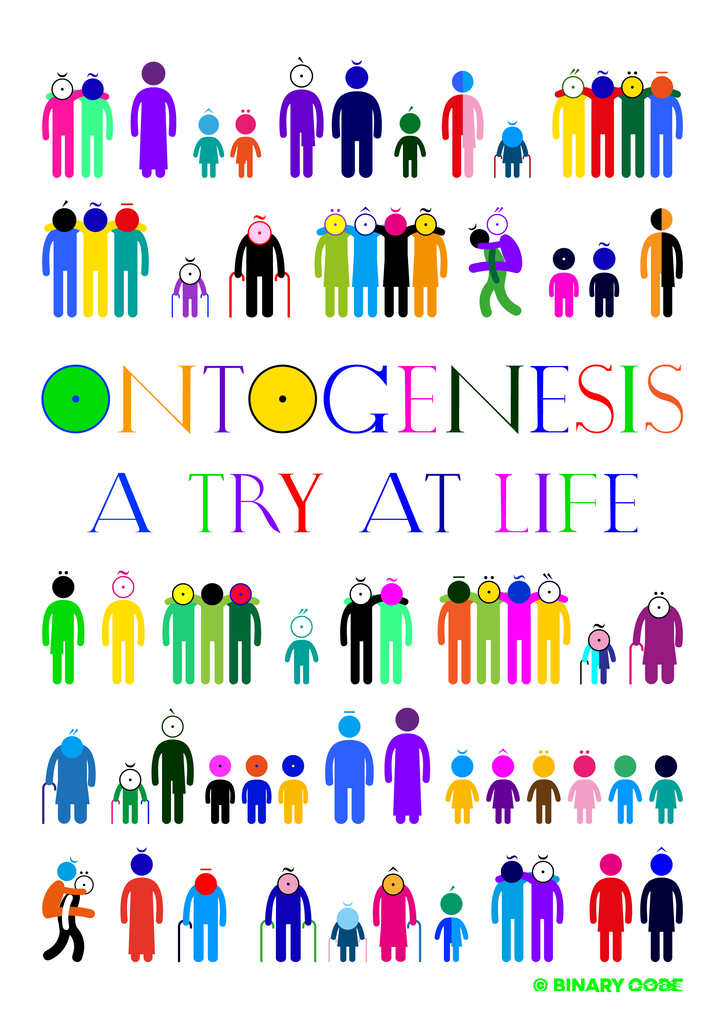 Ontogenesis graphic design illustration logo typography vector