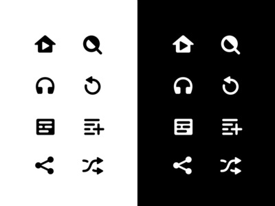 Music App Icons fourhands fourhands design icon app icon designer icon pack iconography icons icons design icons set ios music ui