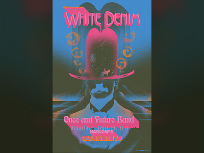 White Denim gigposter for Sacramento - 04/24/19 color design digital art dribbble gigposter gigposters graphic illustration music poster posters psychedelic retro sacramento surreal trippy typography vector vintage