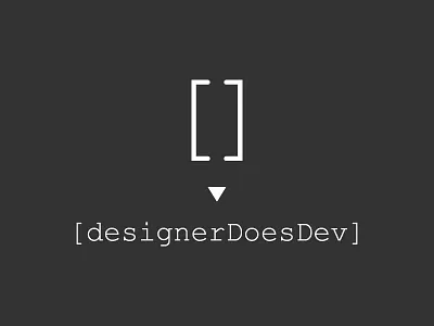 designerDoesDev logo designer developer logo negative space