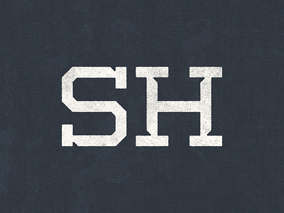 SH design h letter print retro s vector vintage