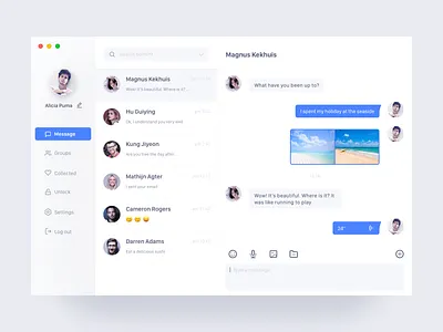 MAC social app interface design mac app ui ux web 设计