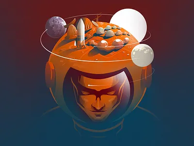 podcast cover illustration album artwork cover art design editorial art editorial illustration flag design illustration illustrator mars podcast art podcast cover space exploration vector vector illustration vectorgraphic