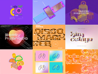 Top 9 - 2022 3d design geometric illustration lettering top9 typography vector