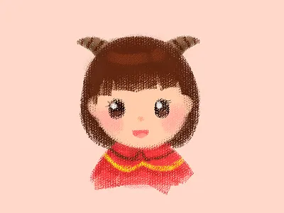 Character avatar avatar characer cute girl illustration