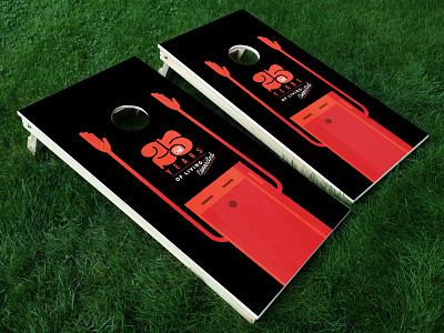Corn HooooooOOOOOOOoooooooleeee branding cornhole illustration