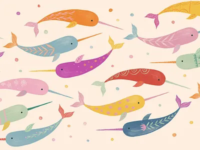 Unicorn of the Sea narwhal pattern