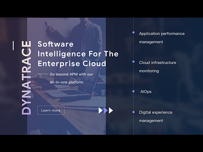 Product Introduction - Dynatrace banner blur gradient gss intro introduce layout product ui