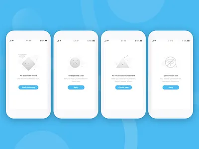 Empty State Screen Design empty states error page illustration