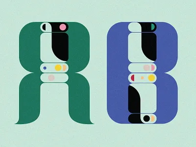 A + B Experiment 80s bizarre display experiment experimental font fun geometry playful retro shapes typography unusual wild