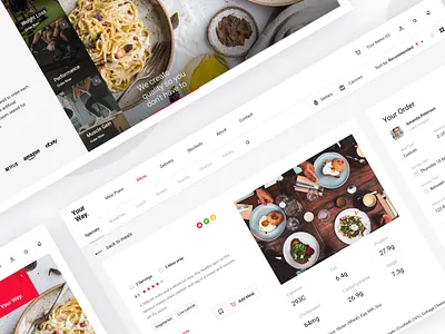 Food preparing service pt2 app clean dash dashboard design eating food food delivery health interface management meals minimal order product takeaway ui ux web website