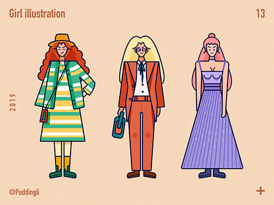 Girl's world clothing colorful design girl illustration young