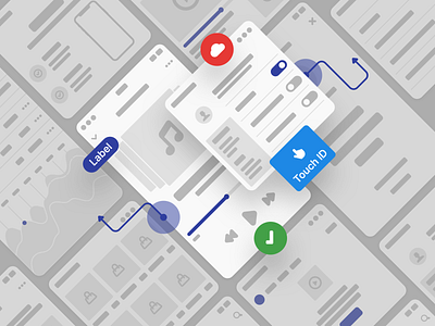 Scheme Flowcharts 2.0 andorid app blog design figma flow ios mobile news post prototype prototyping sketch ui uikit ux vector web wireframe