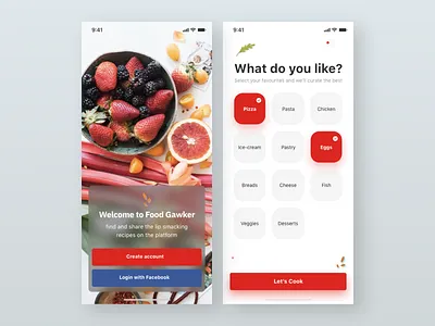 Food Recipe App appdesign food foodapp recipe ui uidesign uidesigner unsplash ux uxdesigner