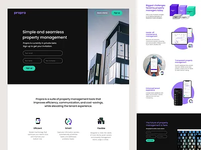 Propra Website Design app brand buildings design home layout logo property property management scroll visual identity website