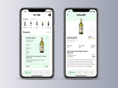 Wine App adobe app app info branding clean design detail page icon illustration landing page logo sketch typography ui ux web website wine wine app wine tasting