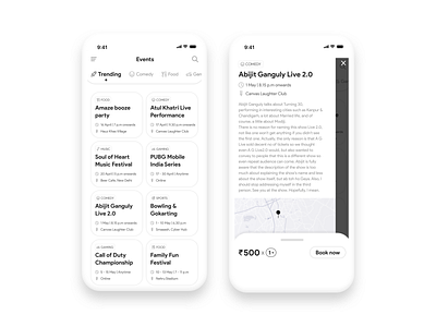 Event App Exploration clean app design events events app iphonex minimal app mobileappdesign ui uidesign visual design